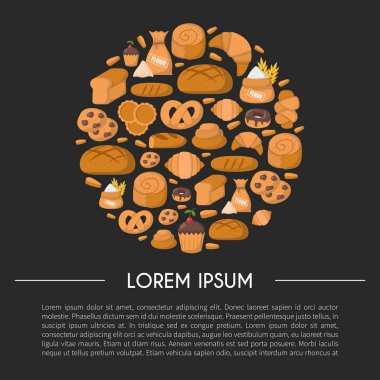 Vektör karikatür Pastane fırın