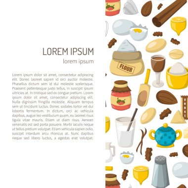 Vektör karikatür maddeler arka plan pişirme