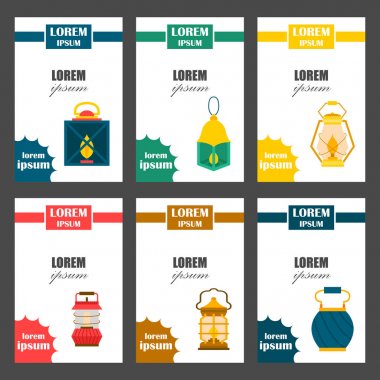 Vektör düz fenerler arka plan