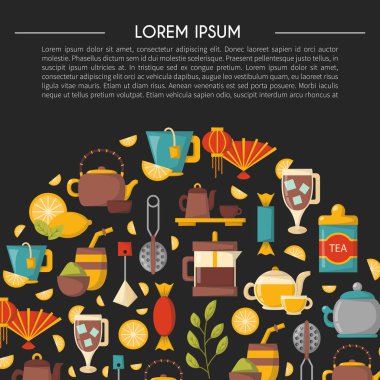 Vektör karikatür çay saat simgesini