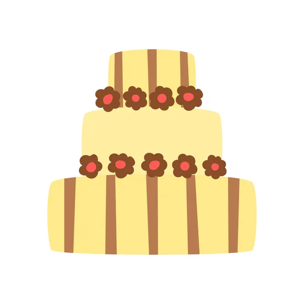 Векторный мультяшный торт — стоковый вектор