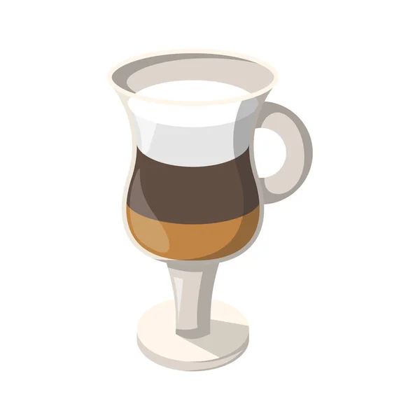 Vettoriale vetro cartone animato caffè — Vettoriale Stock