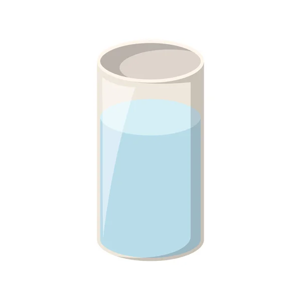 Vektor kartun air biru dalam kaca - Stok Vektor