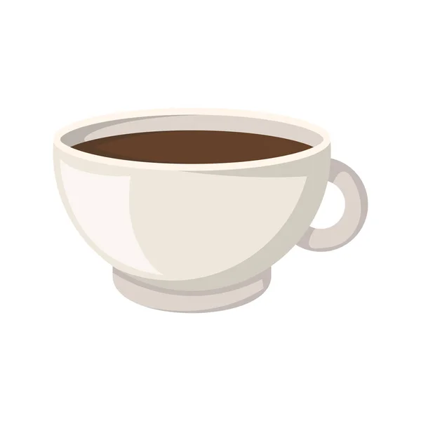 Desenhos animados vetoriais isolados xícara de chá com chá — Vetor de Stock