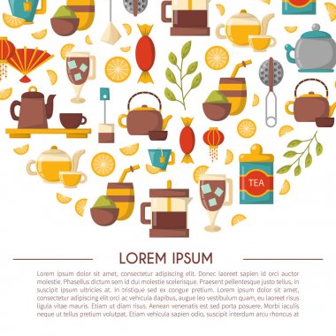 Vektör karikatür çay saat simgesini