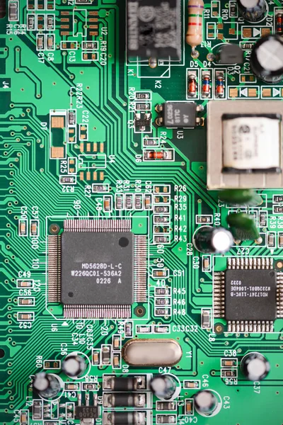 Computer mainboard or motherboard detail — Stock Photo, Image