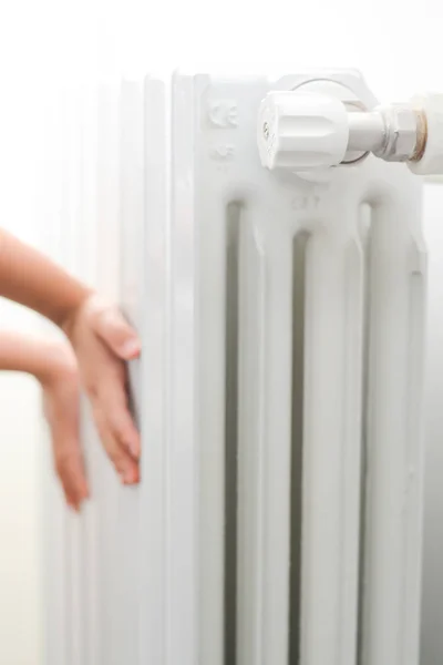 Witte kamer radiator of kachel — Stockfoto