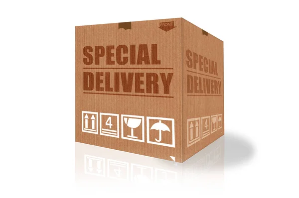 Специальная коробка для доставки — стоковое фото
