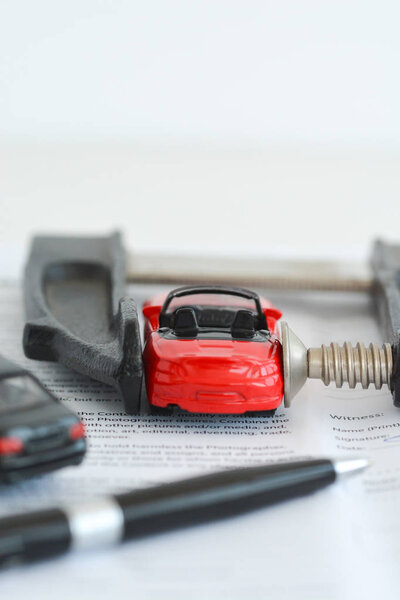 Автомобильный стресс или концепция бизнес-давления
