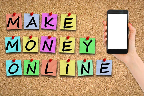 How to make money online or using internet — Stock Photo, Image