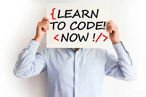 Learn to code or to become a web developer — Stock Photo, Image