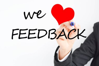 We love feedback concept clipart