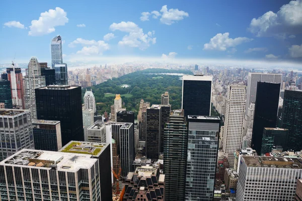 New york central park aussichtspunkt teleskop von rockefeller building — Stockfoto