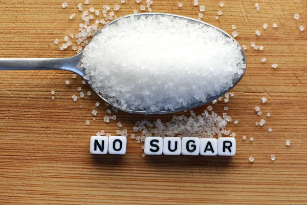 Concepto de diabetes que sugiere ningún consumo de azúcar para mejorar su salud —  Fotos de Stock