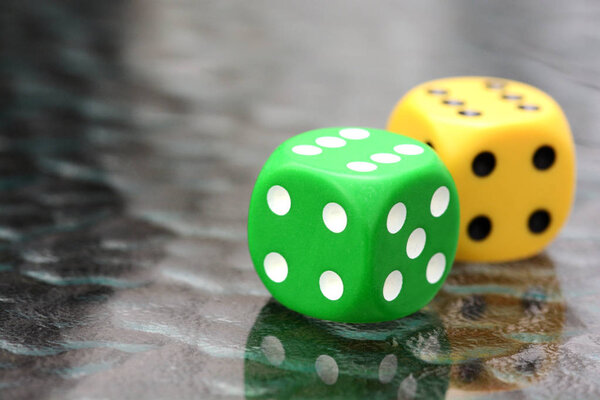 Pair of colorful dice 