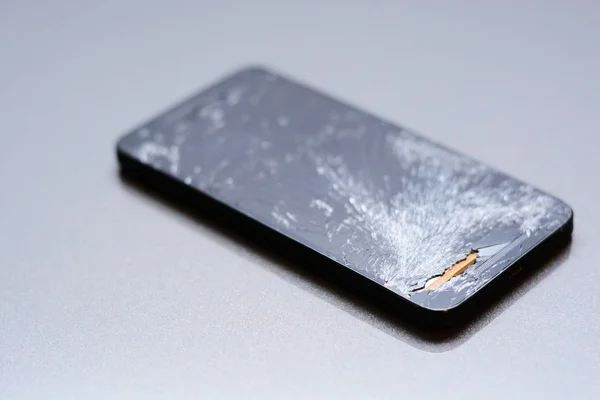 Broken glass or cracked smartphone display — Stock Photo, Image