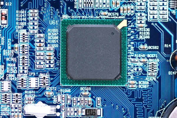 Tietokone emolevy lähikuva CPU prosessori — kuvapankkivalokuva