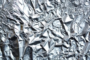 Buruşuk alüminyum folyo doku arka plan olarak