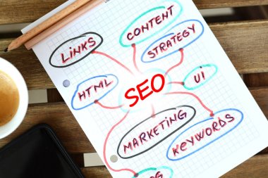 Bir iş toplantısı veya beyin fırtınası matematik kitap çizim Seo - arama motoru optimizasyonu kavramı,