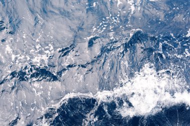 Köpük ve dalgalar, doğal arka plan ile okyanus ya da deniz doku