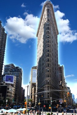 Flatiron Binası, ünlü gökdelen Downtown Manhattan, New York City
