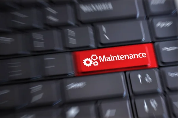 Maintenance services concept with keyboard button as shortcut — Stock Photo, Image