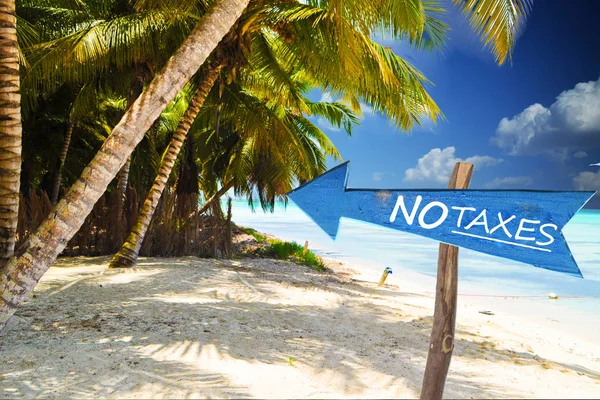 Žádné Daně Daňové Ráje Exotický Ostrov Jako Krajina — Stock fotografie