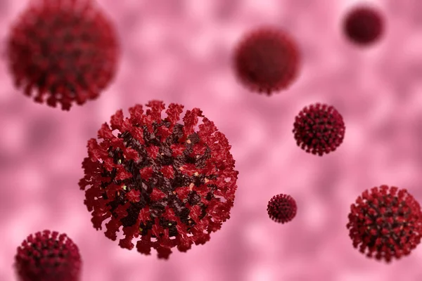 Closeup of a dangerous virus.