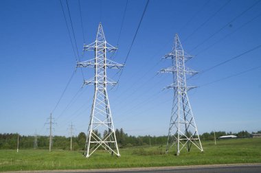 Yüksek voltajlı elektrik hatları destek