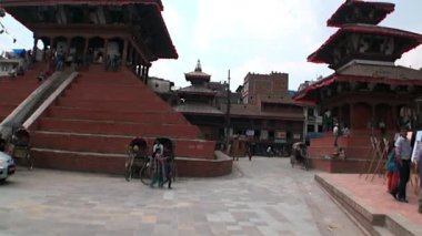 Durbar Kare Kathmandu Nepal üzerinde tarihi binalar.
