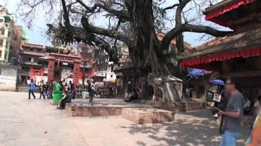 Durbar Kare Kathmandu Nepal turist yürümek.