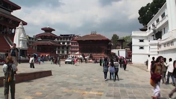 Edifícios em Durbar Square Kathmandu Nepal . — Vídeo de Stock