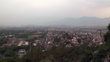 Katmandu Nepal dağda üzerinden üstten görünüm.