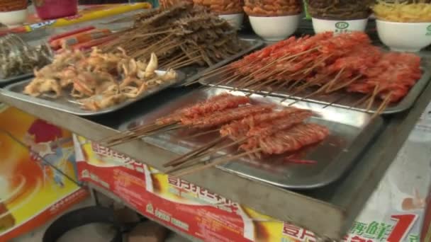 Street trade frutti di mare in Cina . — Video Stock