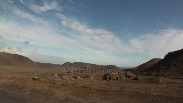 Lanskap alam di pantai Samudra Arktik di Greenland . — Stok Video