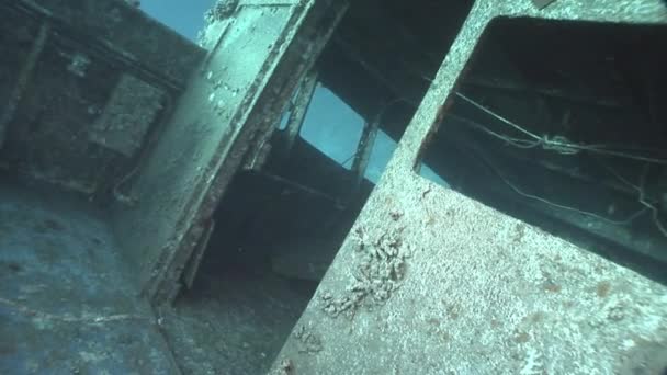 Salem express Schiffswracks unter Wasser im Roten Meer in Ägypten. — Stockvideo