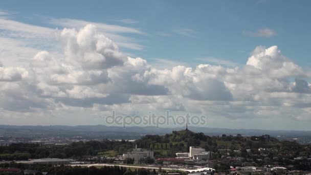 A városra a hegyről, Új-Zéland. — Stock videók