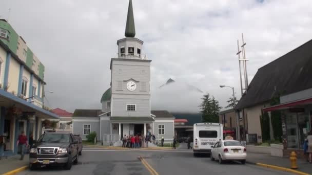 Ο Καθεδρικός Ναός του Αγίου Μιχαήλ ο Αρχάγγελος σε Sitka. — Αρχείο Βίντεο