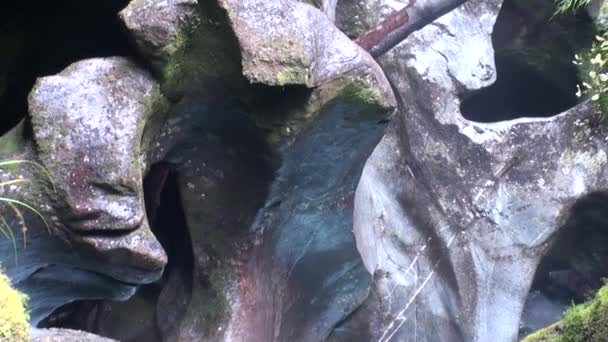 Agua de energía de rocas y montañas en Nueva Zelanda . — Vídeo de stock