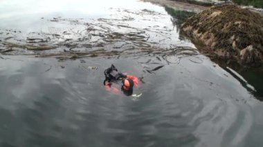 Dalgıç su Alaska kamera ile.