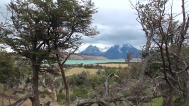 Dağ gölü Patagonya Arjantin.