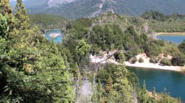 Dağ gölü Haritayı sessiz ve sakin su Patagonya Arjantin.