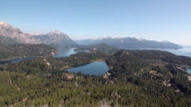 Dağ gölü Haritayı sessiz ve sakin su Patagonya Arjantin.