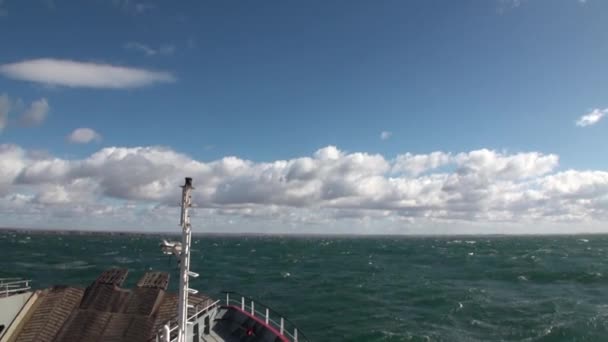 Kargo gemisi tekne feribot Patagonya '. — Stok video