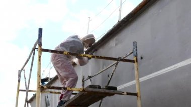 Alt boya fırça metal açık gemi tersanesinde Moskova bağlantı noktası ile.