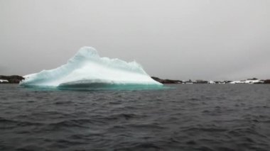 Hareket ve kar kıyı şeridi okyanus Antarktika buz.