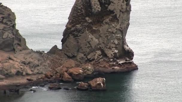 Ondas na costa Ilhas Galápagos . — Vídeo de Stock
