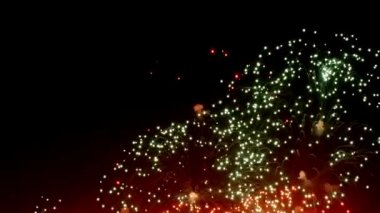 Havai fişek ekran siyah arka plan üzerine geceleri.