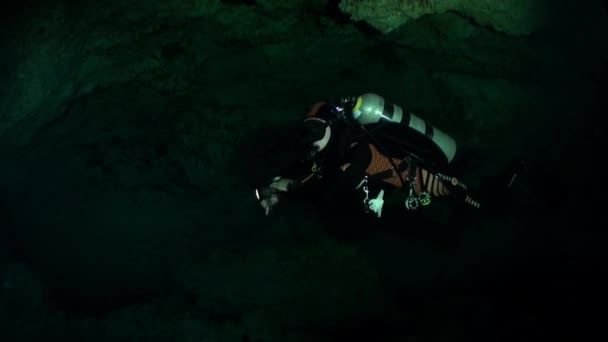 Μεξικού Yucatan cenotes υποβρύχια. — Αρχείο Βίντεο