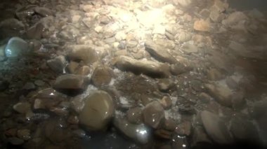 Mağarada Svalbard Arctic buz gibi taşlar.